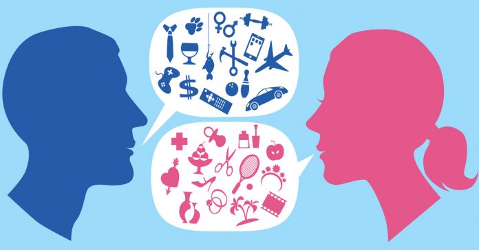 Siluetas de un hombre y una mujer para representar estereotipos de género